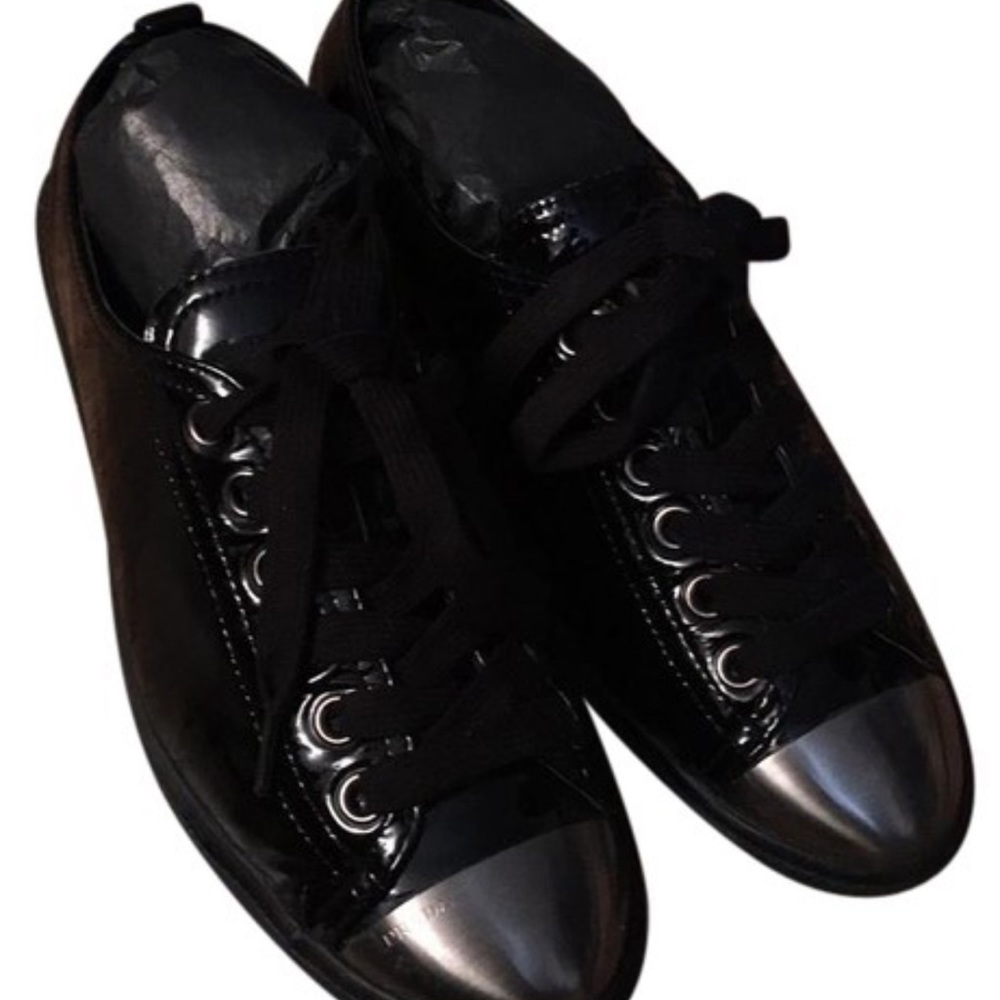 Prada Patent Leather metal toe sneakers - Picture 2 of 9